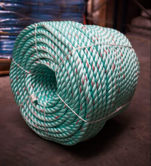 Verde de 10 mm con manchas rojas Cuerda Polysteel (bobina 220m)