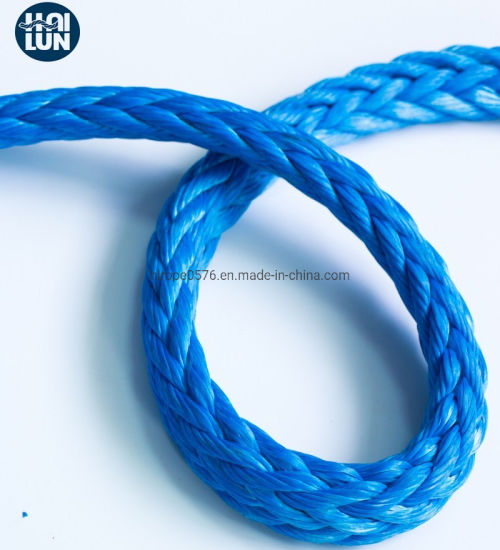 Cuerda de remolque de la cuerda Uhmwpe azul de alta resistencia