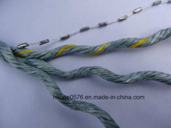 Cuerda emplomada de PP trenzada y retorcida de hundimiento pesado de alta calidad para pesca y acuicultura