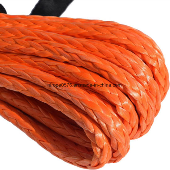 Cubierta de poliéster 12 Strand Synthetic UHMWPE / HMPE HMWPE Cuerda de cabrestante para amarre