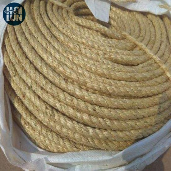 Fábrica al por mayor 3/4 Strand Natural Manila / Sisal Jute Cuerda