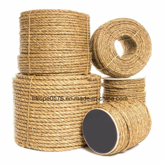 3 hebras de cuerda de manila de fibra natural