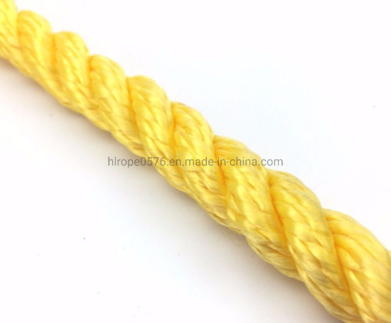 Multifilamento amarillo de 12 mm de 3 filamentos x 40 metros, cuerda flotante de cuerda suave