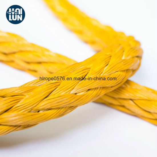 Sólido trenzado HMWPE / HMPE Hawser Cuerda de amarre