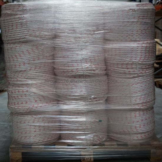 10mm blanco con la cuerda de polysteel flotante de la mota roja (bobina 220m)
