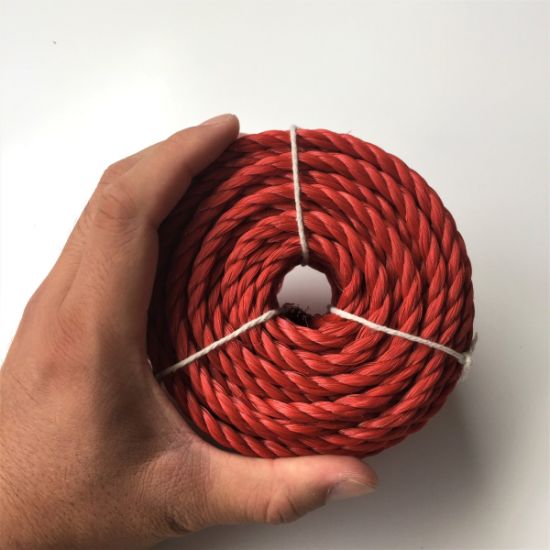 Rojo 6mmx20m Cuerda de polipropileno de par trenzado de alta resistencia Cuerda de PP flotante Cuerda de barco Vela Camping Línea de seguridad Tendedero