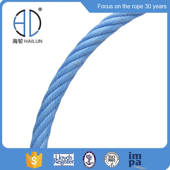 Cuerda de alambre compuesta de la combinación de los PP del patio del filamento de acero 3/6 + FC / Iwrc para la pesca