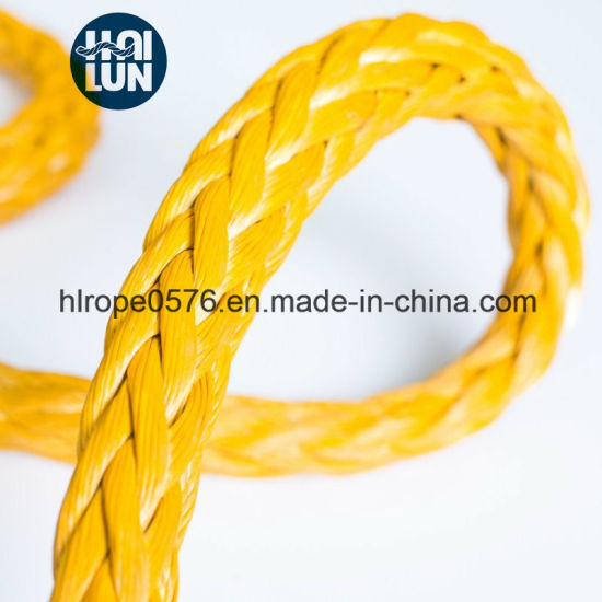 Venta caliente 12 Strand HMPE / HMWPE Cuerda para amarre y pesca
