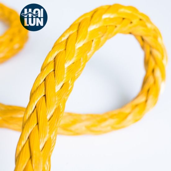 Cubierta de poliéster 12 Strand UHMWPE / HMPE HMWPE Cuerda de remolque marina de nylon