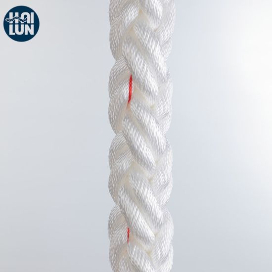 Cuerda de amarre trenzada multifilamento de PP blanco