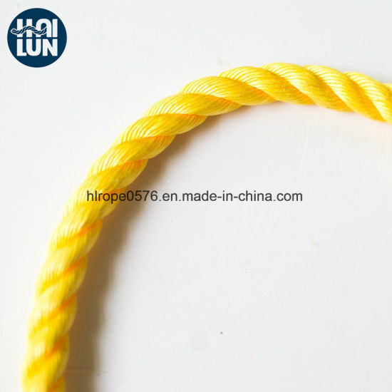 Cuerda de polipropileno amarillo al por mayor de fábrica para amarre