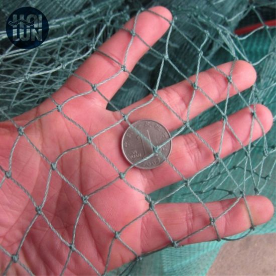 Red de pesca de PE verde tejida de alta calidad y alta resistencia