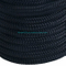 Negro 5/8 "50 FT Línea de muelle de nylon trenzado de doble hebra Cuerda de amarre Trenza de doble hebra