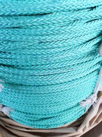 Cuerda de mezclilla de polipropileno de 3 hilos línea de marcado verde negro