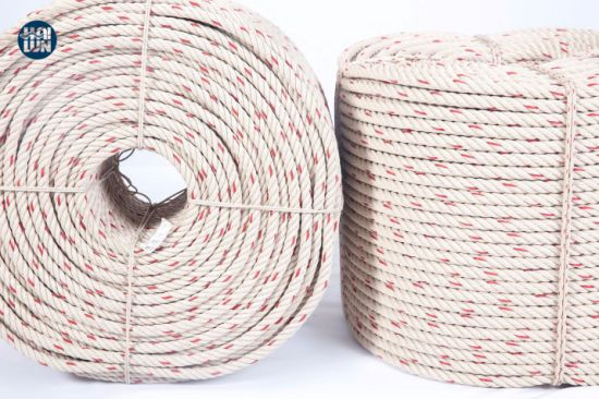 Cuerda marina usada poliamida de nylon del dril de algodón trenzado PP / PE de alta calidad del polipropileno de 3/4 hebras