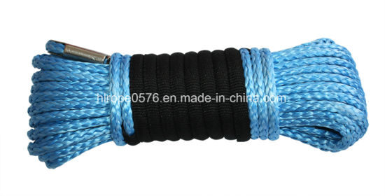 Azul uhmwpe pulgada interior poliéster exterior cubierta cuerda elevando cuerda