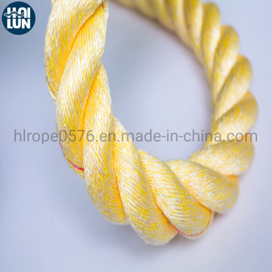 3 hilos de cuerda mixta de polipropileno y fibra de poliéster para amarre y remolque