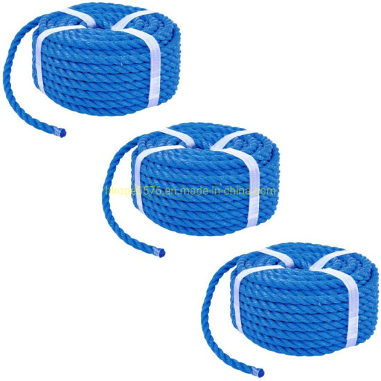 3X cuerda de polipropileno 18mx8mm cuerda de polipropileno lazo de lona agrícola que acampa azul