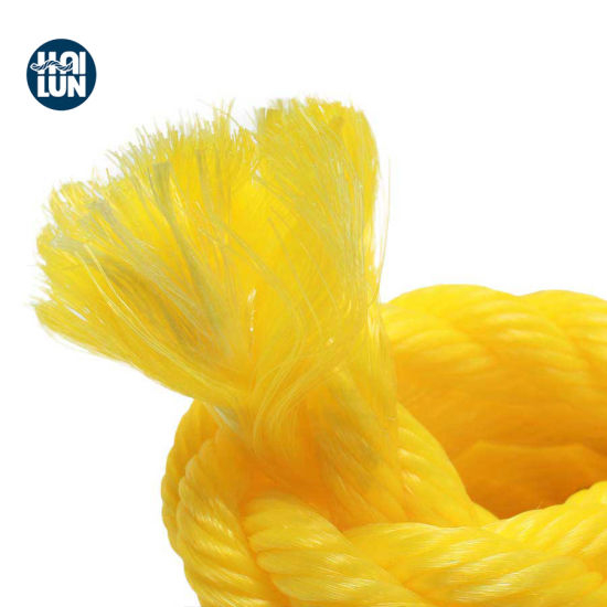 3 hebras de cuerda o bobina marina de PE amarillo