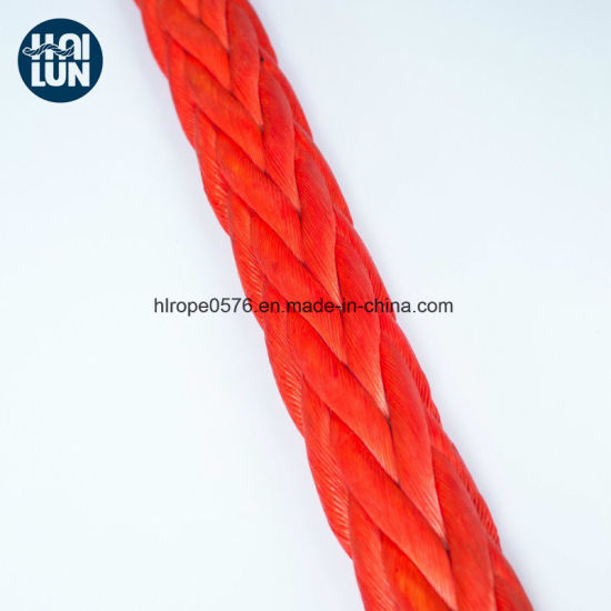 Cubierta de poliéster 12 Strand Synthetic UHMWPE / HMPE HMWPE Cuerda de cabrestante para amarre