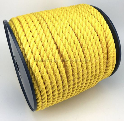Multifilamento amarillo de 12 mm de 3 filamentos x 40 metros, cuerda flotante de cuerda suave