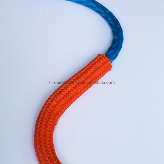 Funda de poliéster 12 Strand UHMWPE / HMPE para amarre Offshore Winch Rope