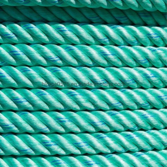 Cuerda de polipropileno de la cuerda verde de la fábrica de PP para la pesca y el amarre.