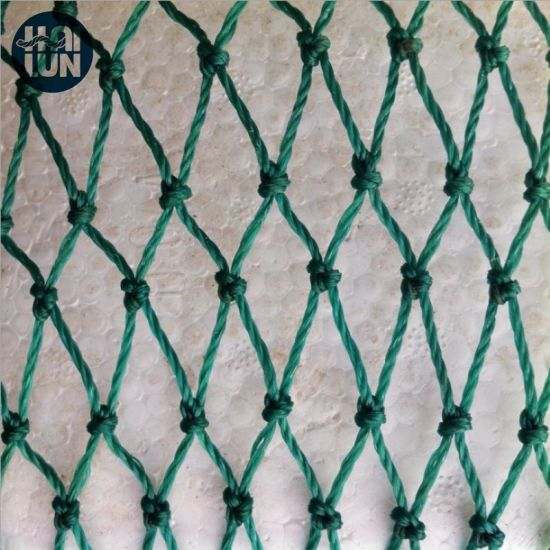 Red de pesca de PE verde tejida de alta calidad