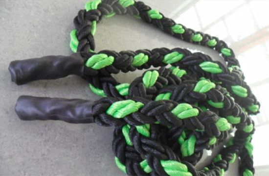 Cuerda de polipropileno de 8 hilos para remolcador y barco verde negro