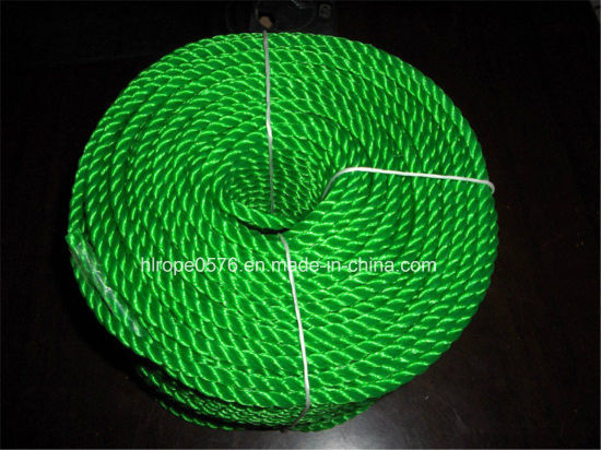 Cuerda de anclaje trenzado de nylon verde de 16 mm