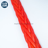 12 Strand Synthetic UHMWPE / HMPE HMWPE Cuerda Cuerda Cuerda Marina para amarre Offshore