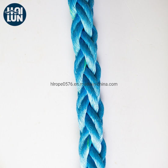 Fábrica al por mayor 8 hilos de polipropileno PP trenzado cuerda de amarre de mezclilla