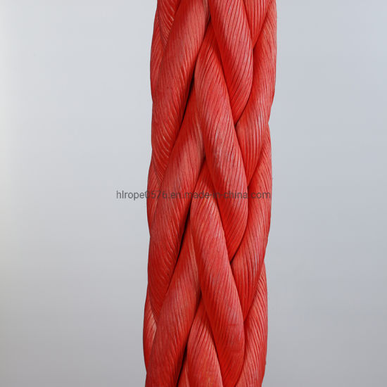 Funda de poliéster 12 Strand UHMWPE / HMPE para amarre Offshore Winch Rope