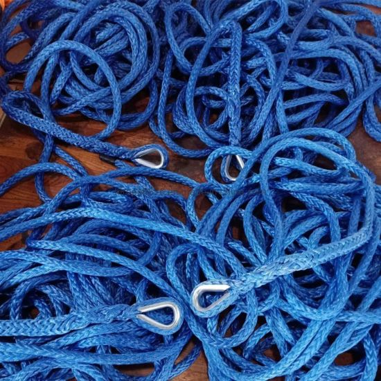 Cuerda trenzada trenzada de 12 filamentos / cuerda de remolque de la cuerda de la cuerda de la cuerda de la cuerda del hmpe