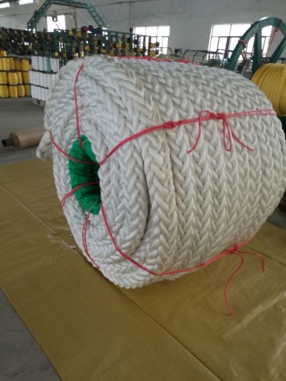Diámetro 24 mm 120 mm Cuerda de poliéster de 12 hilos para amarre de embarcaciones marinas